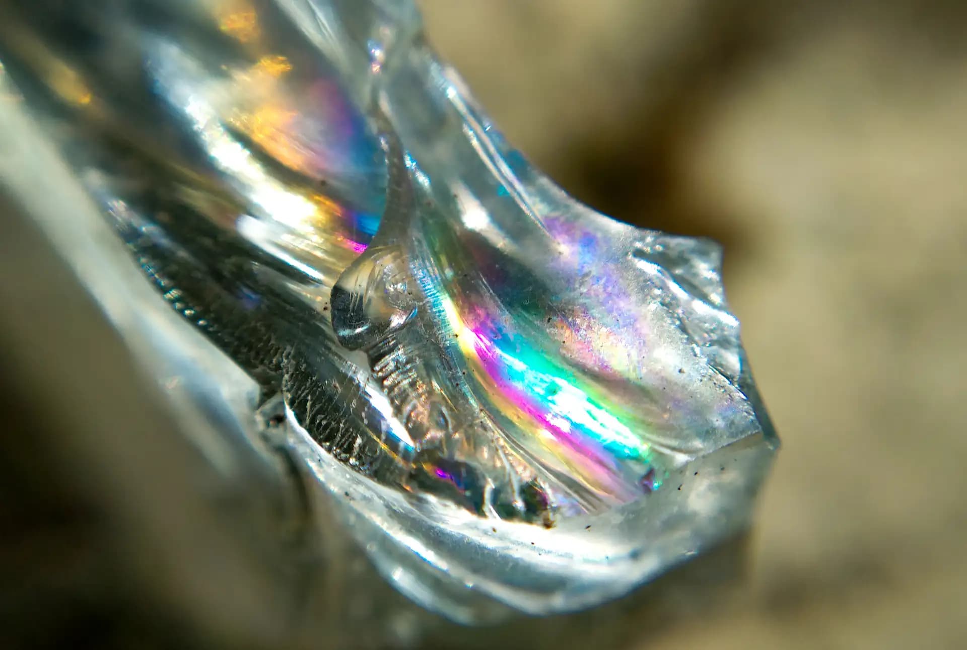 Dispersion of light through a broken glass. It was a piece of glass above our boundary wall.
