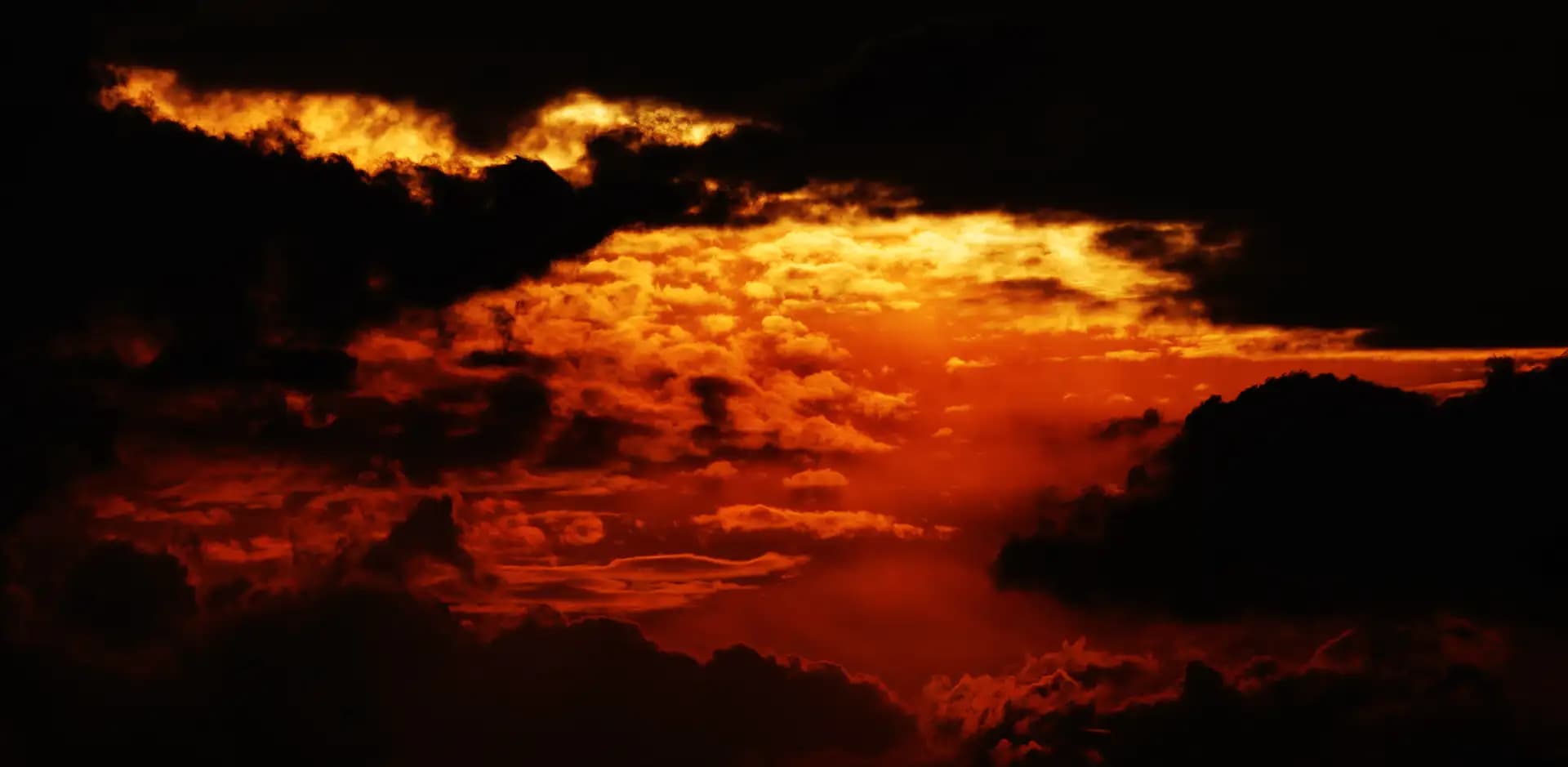 Just after the sunset.. The sky became reddish orange. With the clouds and the colors, it felt like heaven.