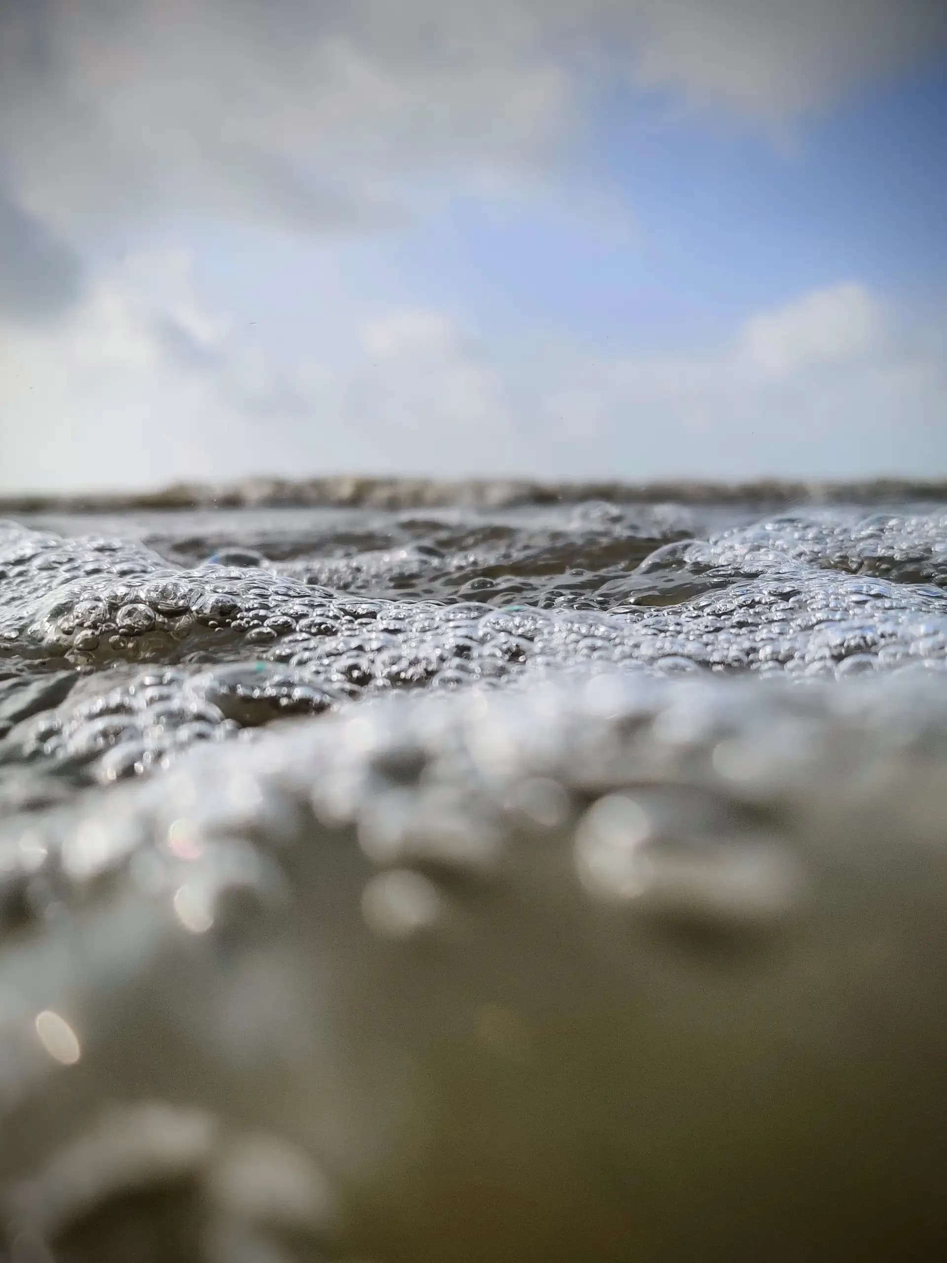 At this point, my phone was completely submerged in the water.