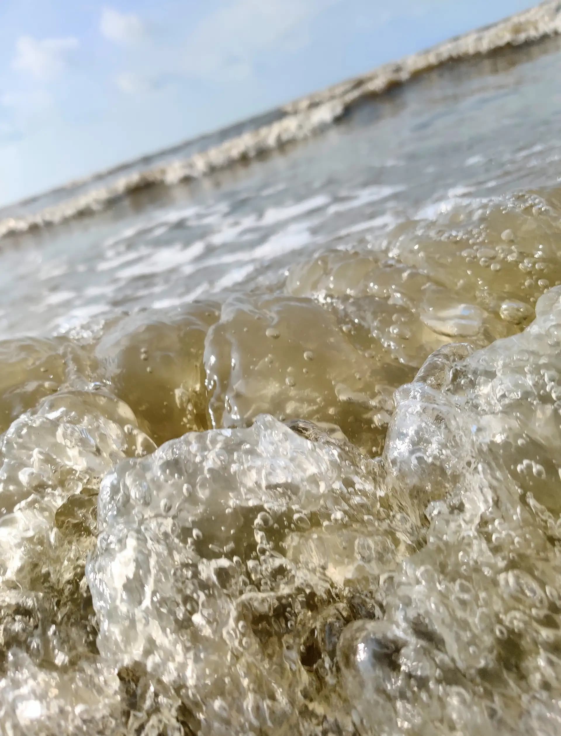 At this point, my phone was completely submerged in the water.